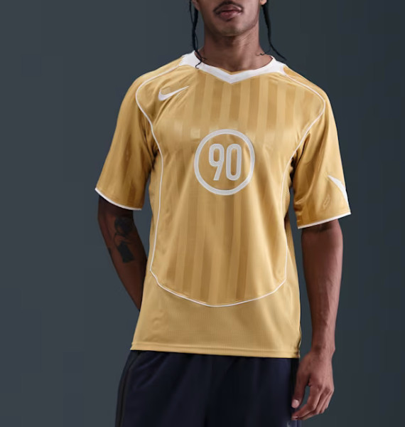Nike Total 90 Men's Dri-FIT 2XL Short-Sleeve Soccer Top Gold Jersey IM6307-714