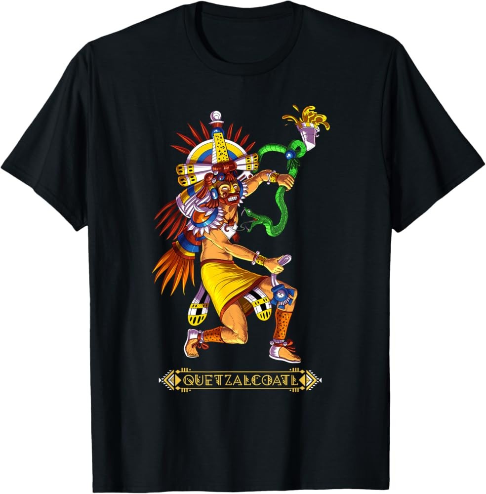 NEW Quetzalcoatl Snake Aztec God Mythology MADE IN USA UNISEX TEE SHIRT S-XL