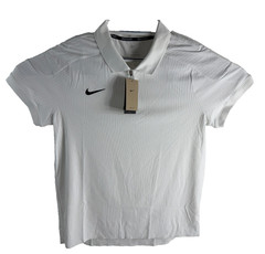 Nike Court Dri-FIT Tennis Polo Shirt 1/4 Zip White Men`s Size Large HQ0792-100