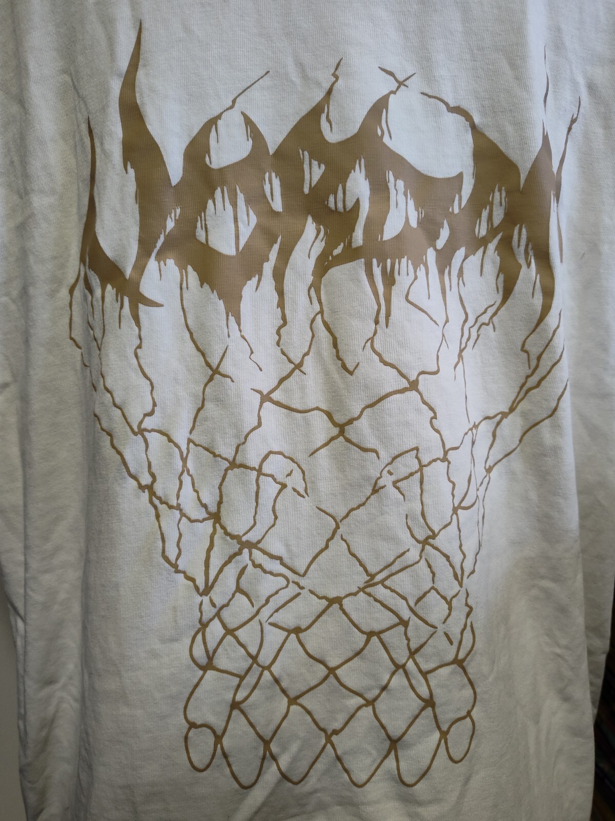 Flaming Basketball Hoop Net Jordan Nike Dri- Fit T Shirt XXL White 2XL gallery
