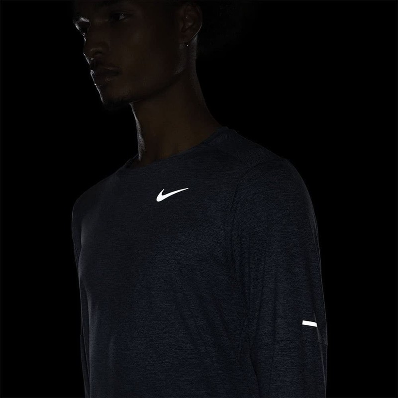 Nike Element Men's Dri-FIT Running Crew Top Smoke Grey/Grey Fog/Heather Small gallery