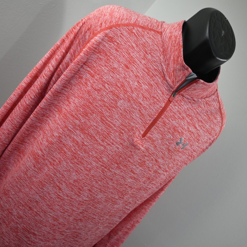Under Armour 1/4 Zip Golf Pullover Mens 3XL Loose Red Gray Space Dye HeatGear gallery
