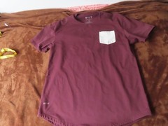 BYLT Men’s plumb purple and ivory Drop Cut Lux short sleeve t-shirt XL