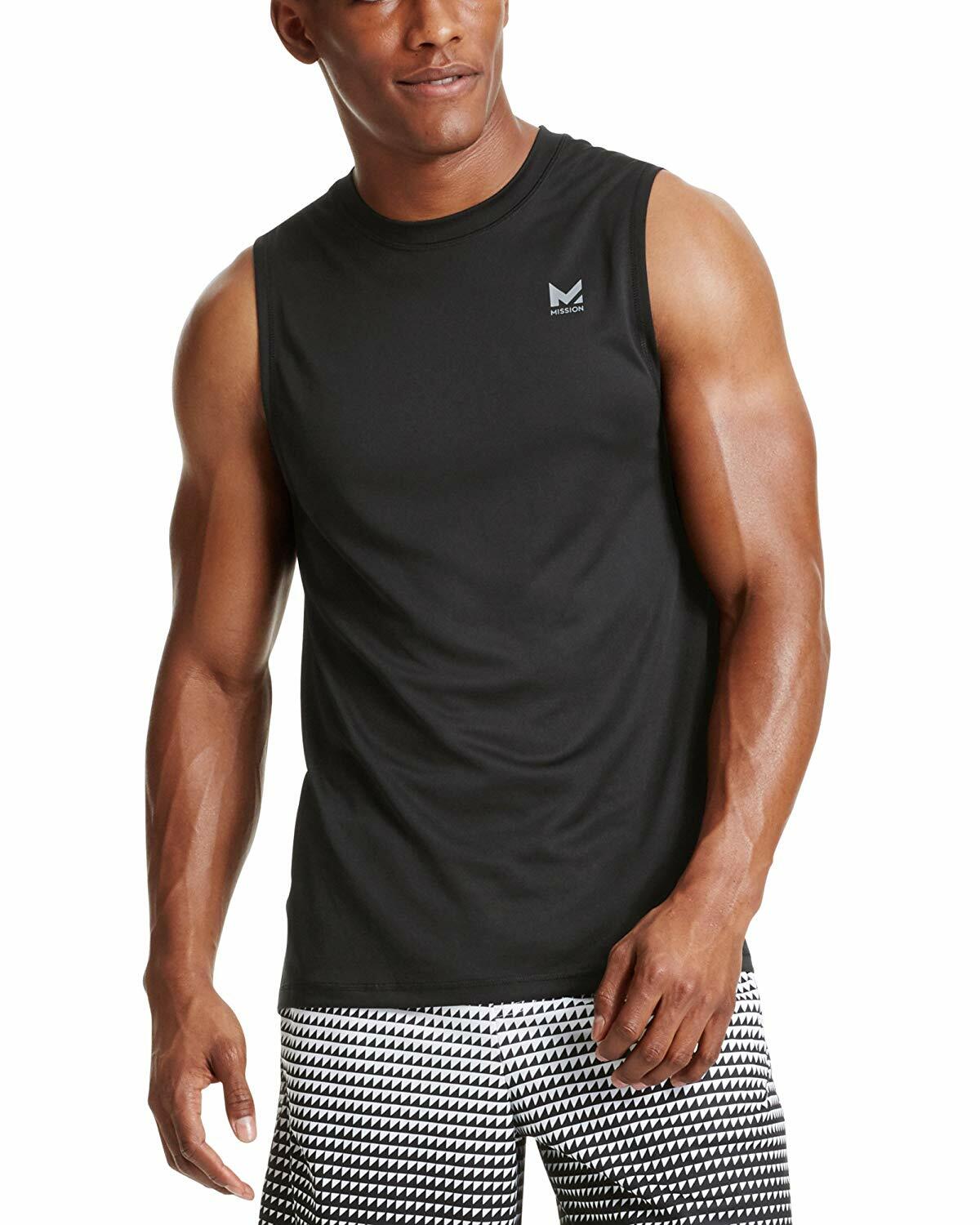 MISSION 'VaporActive Alpha' Training Tank Top Men's M Fitness / Workout Blk NWT! gallery