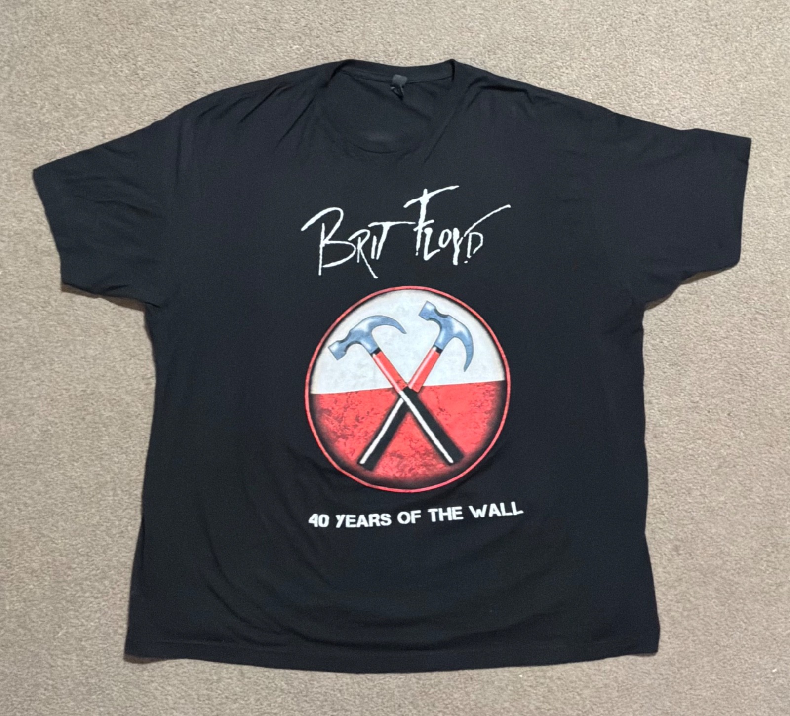 Authentic BRIT FLOYD 40 YEARS OF THE WALL 2019 Tour Concert Shirt 2XL NEVER WORN gallery