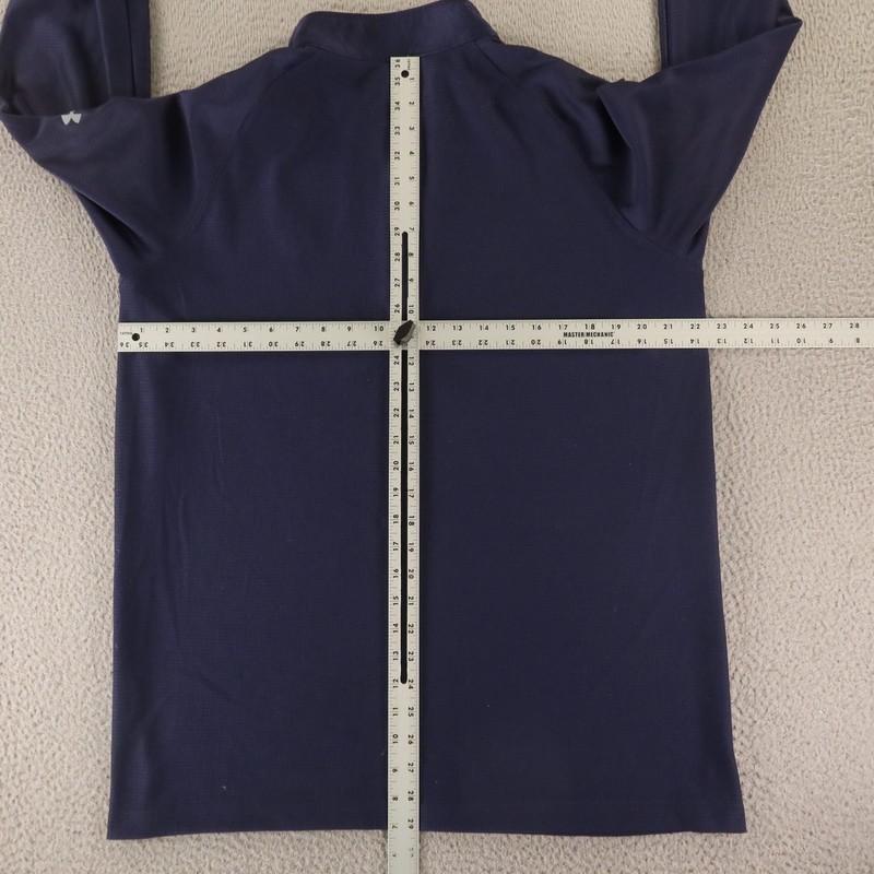 Under armour Pullover Mens XL Blue Polyester Loose 1/4 Zip Golf Logo gallery