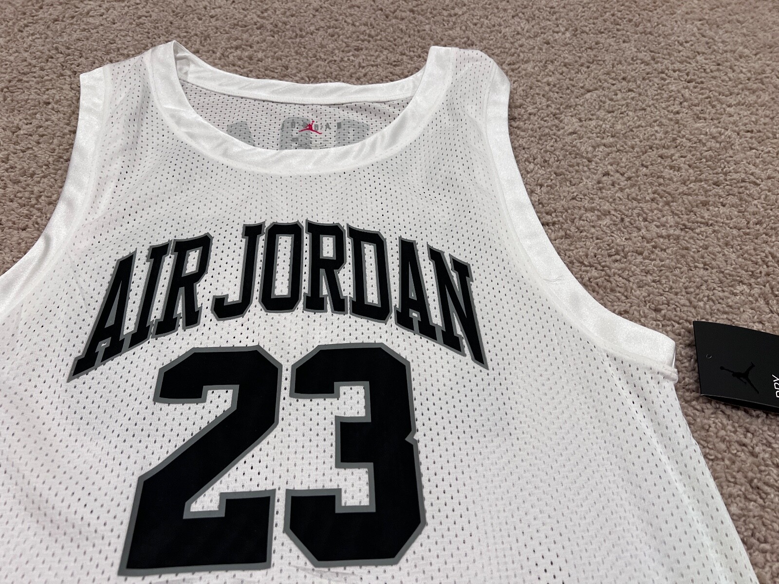 Nike Air Jordan 23 black white All Star Game jersey distressed retro S GOAT MVP gallery