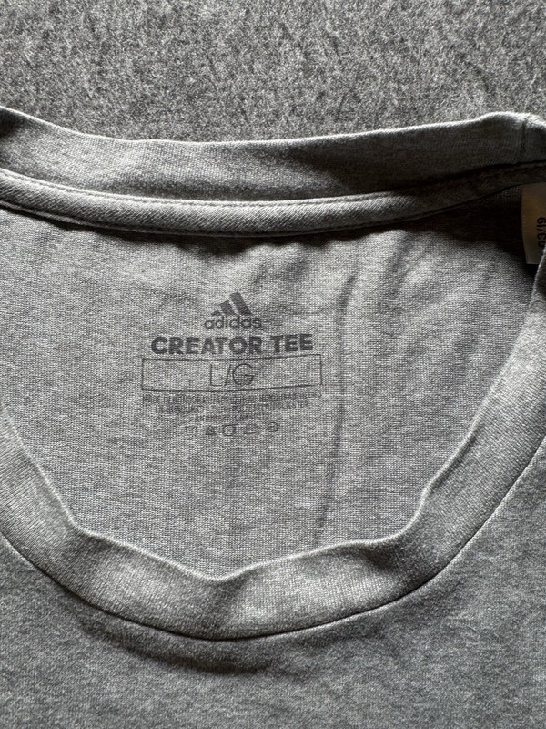 Adidas Gray George Washington Program Sleeveless Mens Size Large Creator Tee gallery