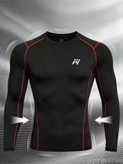 Men’s compression shirt functional shirt long sleeve sports shirt fitness running