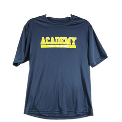 A4 Men T-shirt Size SMALL Knit Active Sports Print Logo Pullover Blue