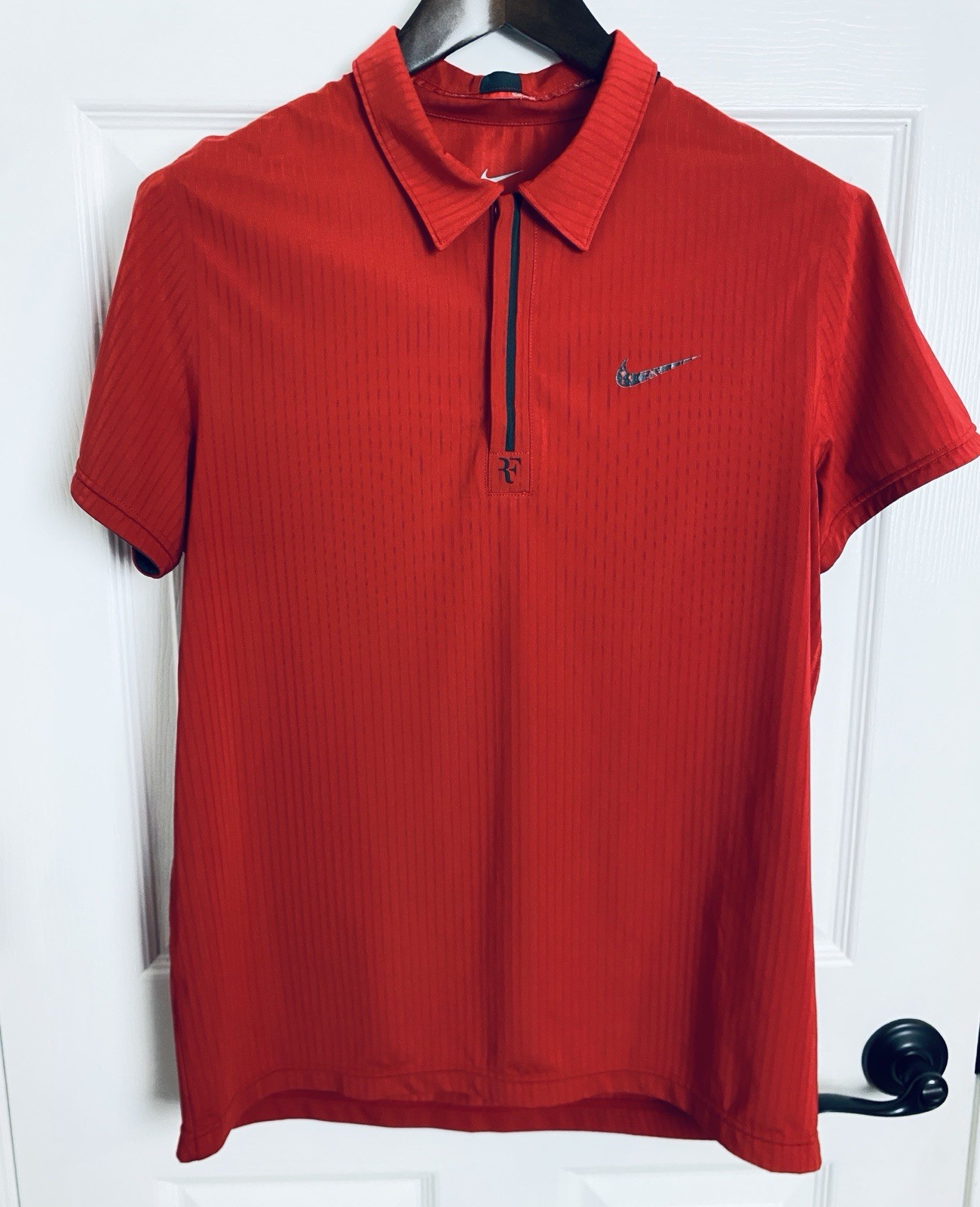 Nike Roger Federer RF 2010 Indian Wells Haiti Tennis Polo Shirt Large Rafa Nadal gallery