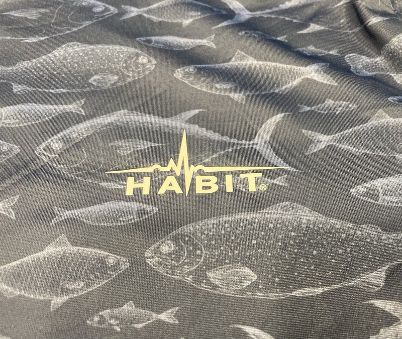 Habit Men’s Large Blue Fish Long Sleeve Solar Factor Shirt New Without tags gallery