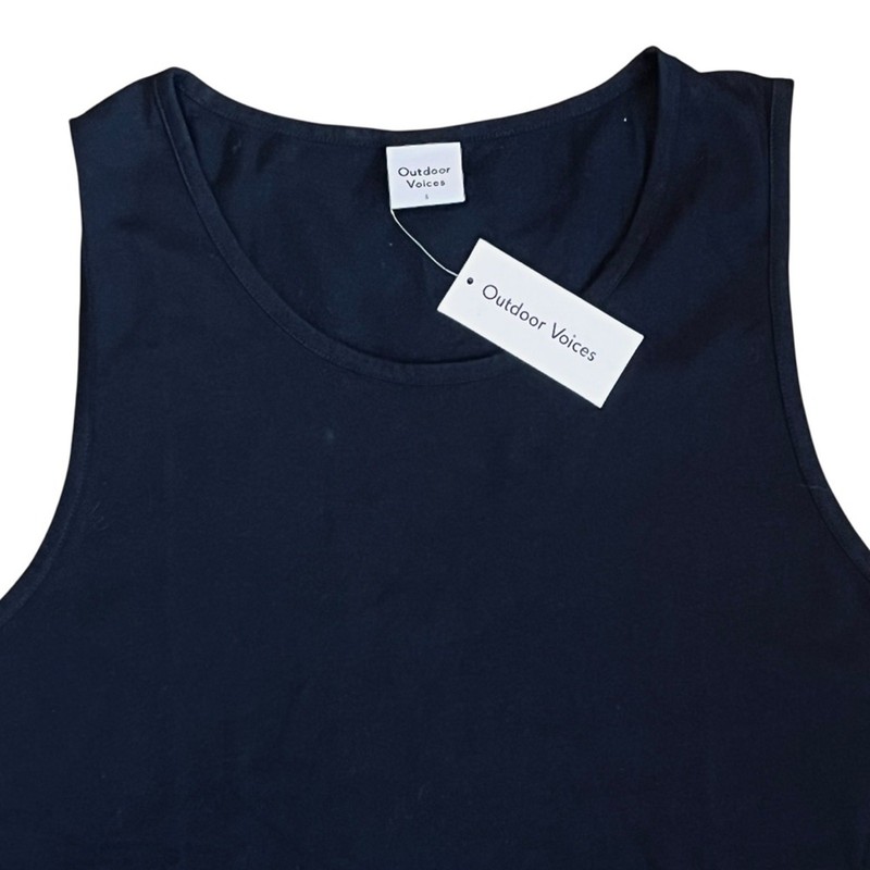 Outdoor Voices Men’s Sz M NWT Black Tank Top Everyday Organic Cotton gallery