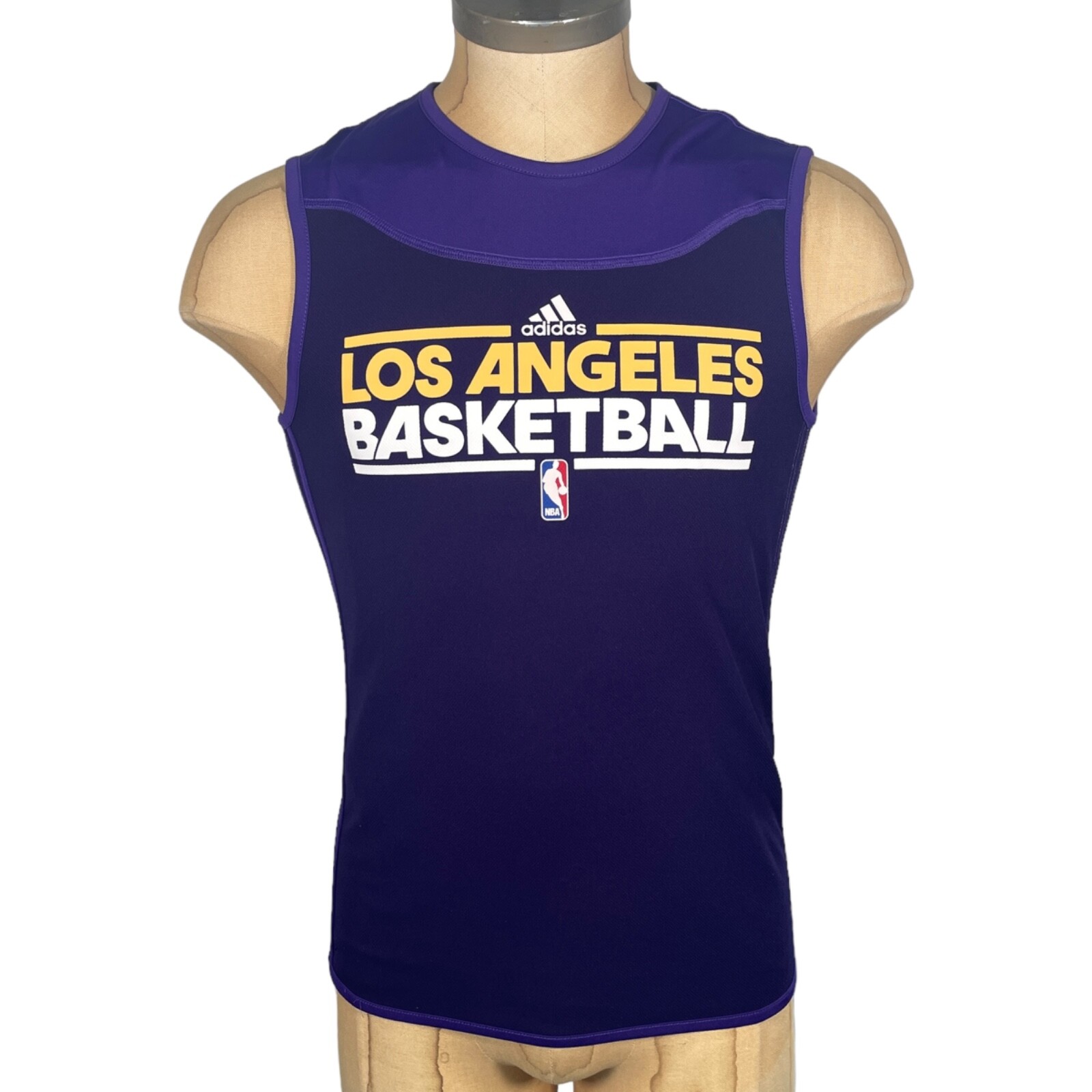Los Angeles Lakers Reversible Purple Gold NBA Training Tank Top Mens - Size S gallery