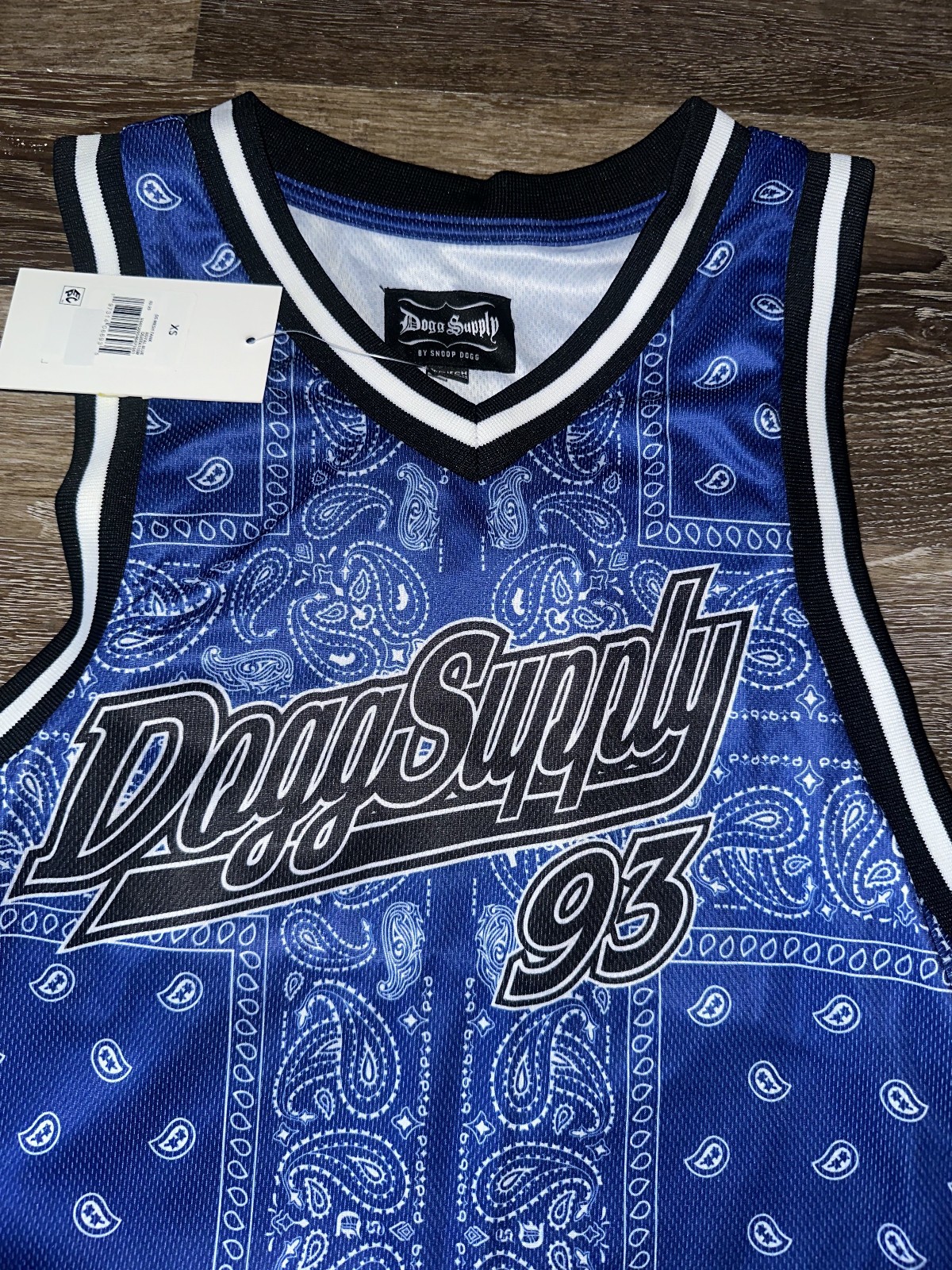 Snoop Dogg Dogg Supply Blue Bandana Jersey Tank Royal Blue Paisley Mens XS gallery