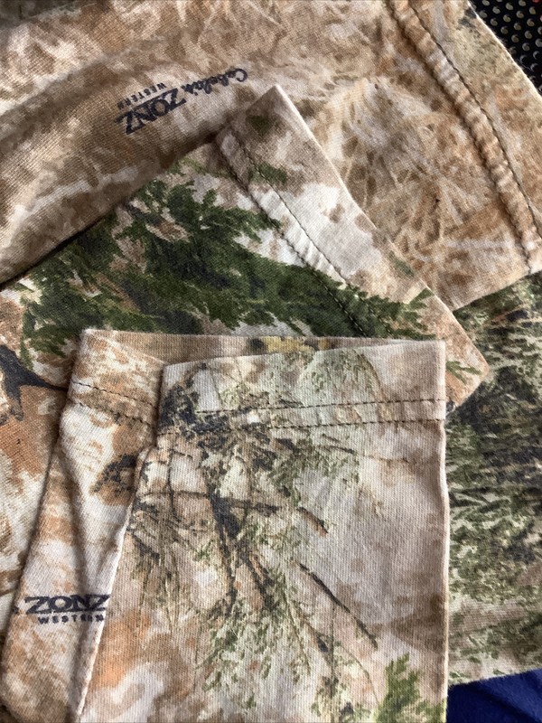 Hunting Zone Men Camo Print Long Sleeve Crew Neck Performance T-Shirts 2XL gallery