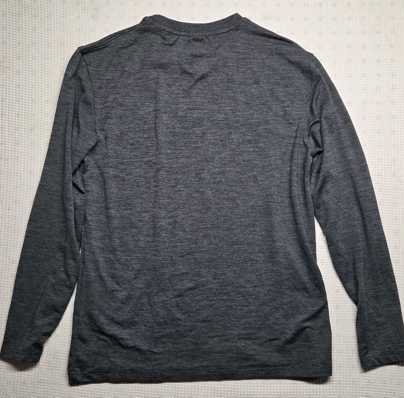 LEG3ND Legend Breathe Performance Workout Long Sleeve Top Mens S Gray Athleisure gallery