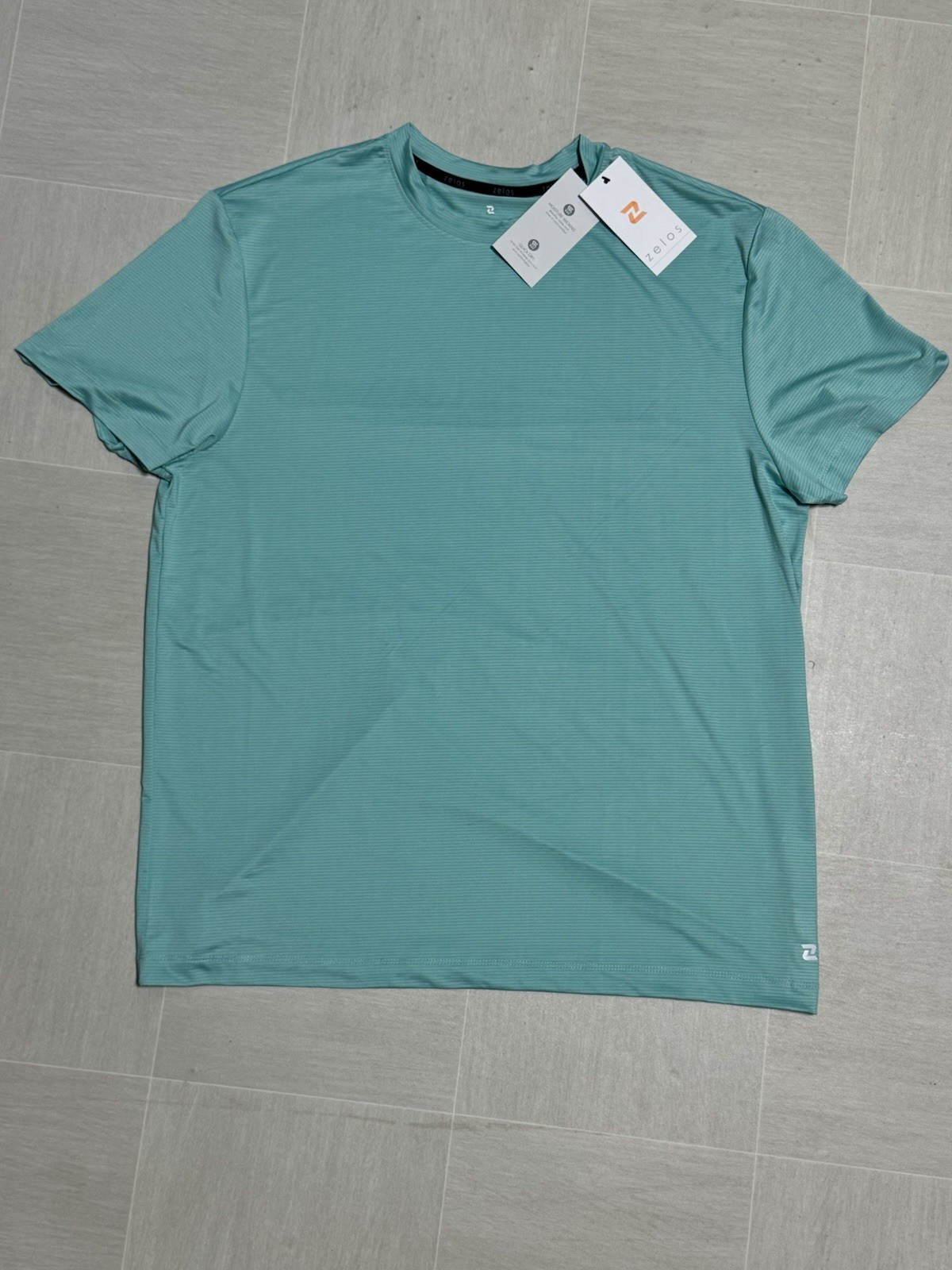 Zelos Mens Large Short Sleeve Shirt- Moisture Wicking/ Quick Dry- New gallery