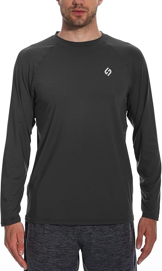 HODOSPORTS Men's (S) UPF 50+ Sun Protection Shirts Long Sleeve Rash Guard gallery