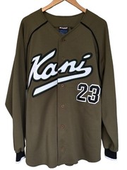 Vtg Karl Kani Endurance Hunter Green XL Long Sleeve Jersey