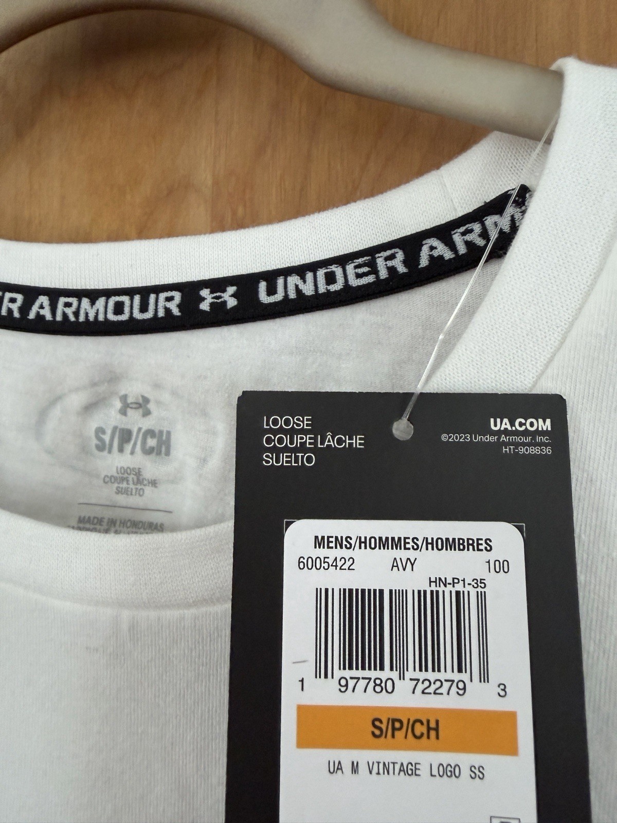 Under Armour Men's Vintage Logo Graphic T Shirt Tee White Blue Size S Loose NWT gallery