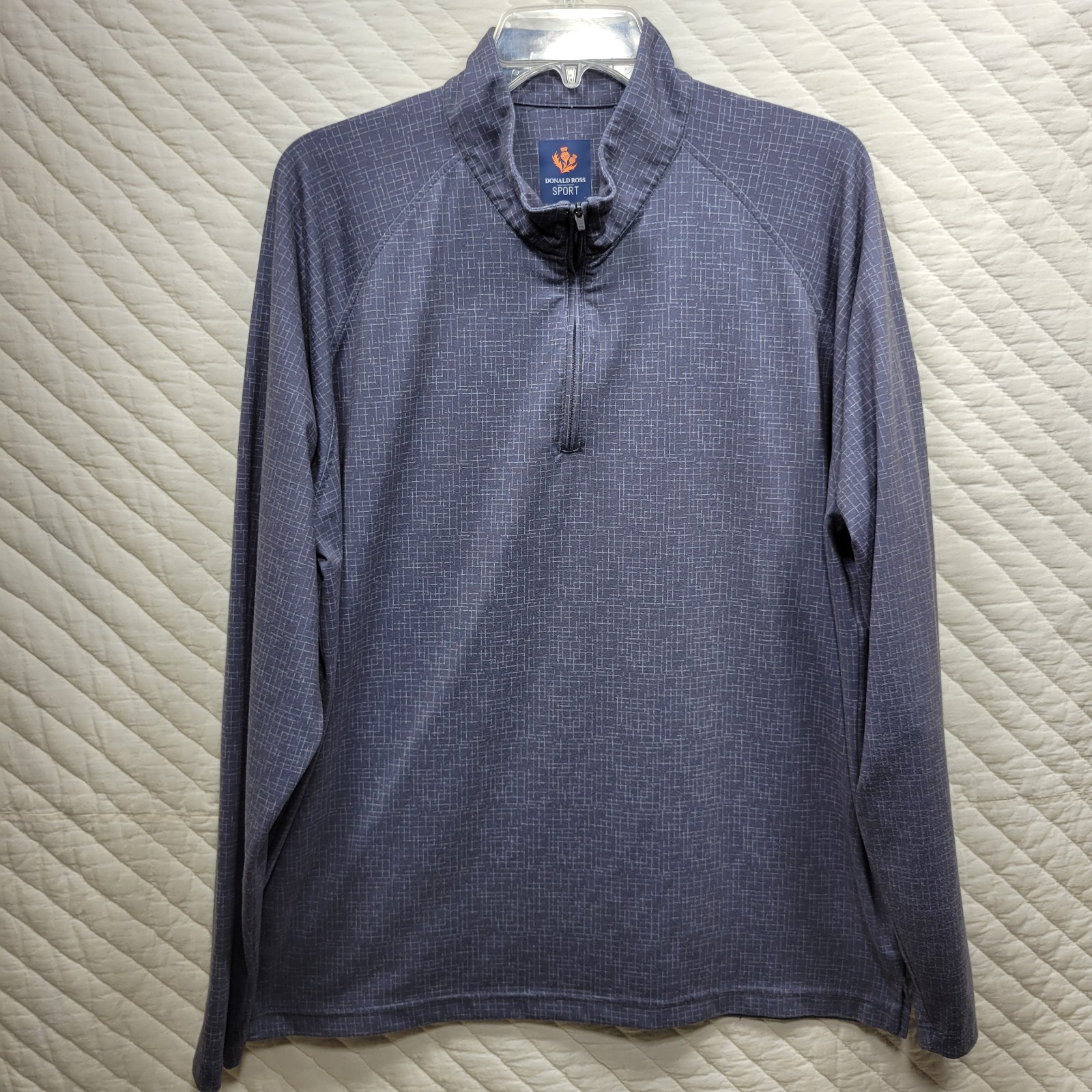 Donald Ross 1/4 Zip Pullover Men's XL Gray Performance Stretch Lightweight gallery