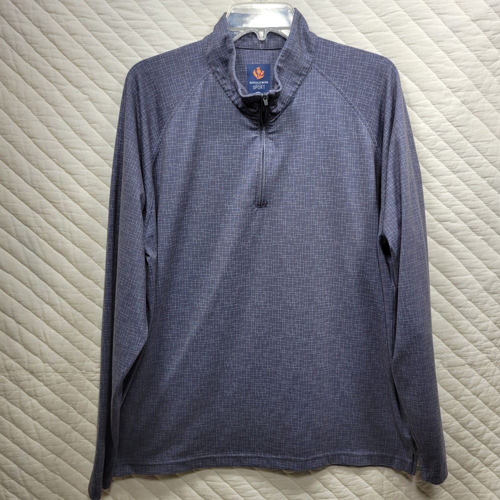 Donald Ross 1/4 Zip Pullover Men's XL Gray Performance Stretch Lightweight