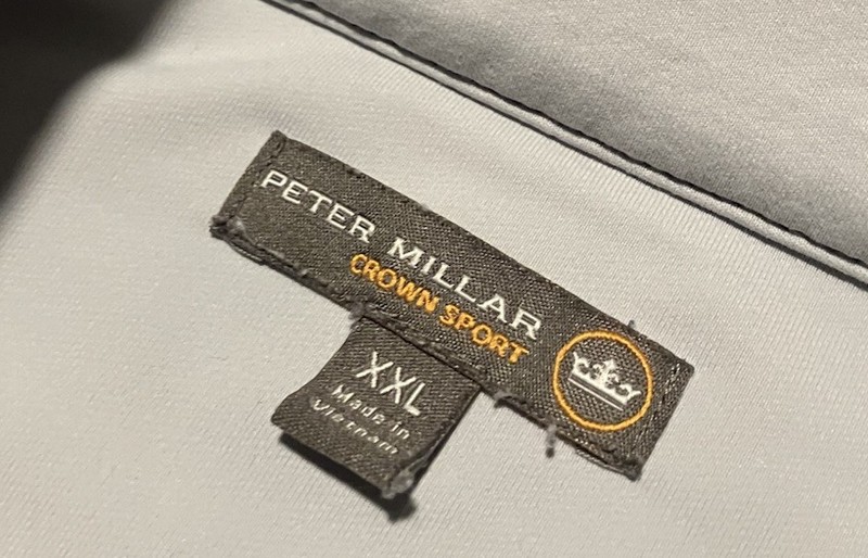 Peter Millar Perth 1/4 Zip Pullover Men’s 2XL Gray Performance Golf gallery