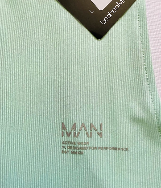 Men’s Sport Style Tank Top. Light Aqua-green. New NWT Size L gallery