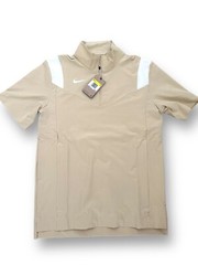Nike Coach 1/4 Zip Pullover Short Sleeve Beige DJ5113-783 size S