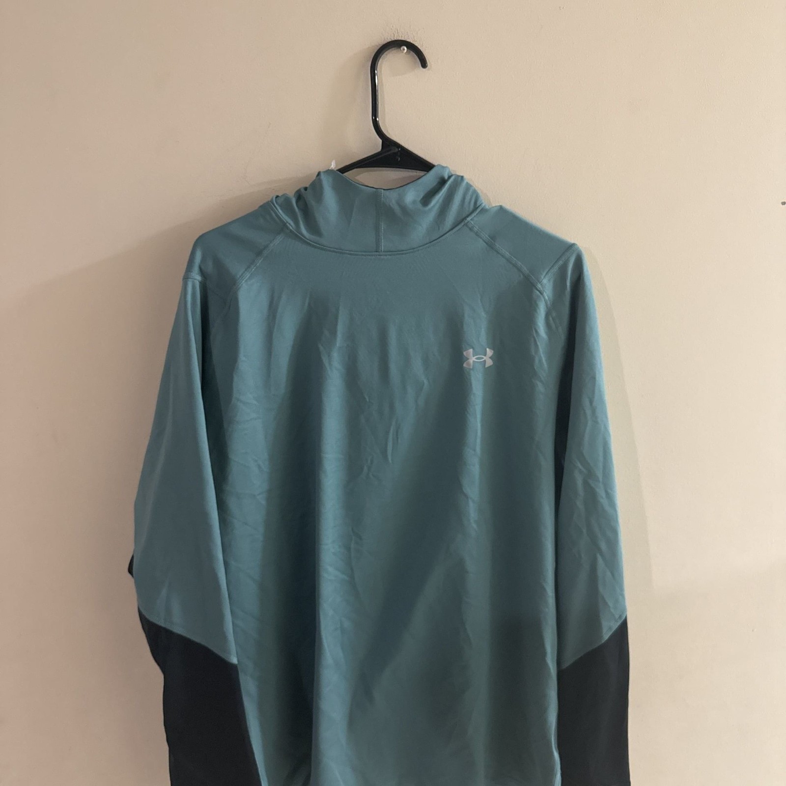 Under Armour Long-Sleeve Performance Shirt, Teal & Black, Men's Large gallery