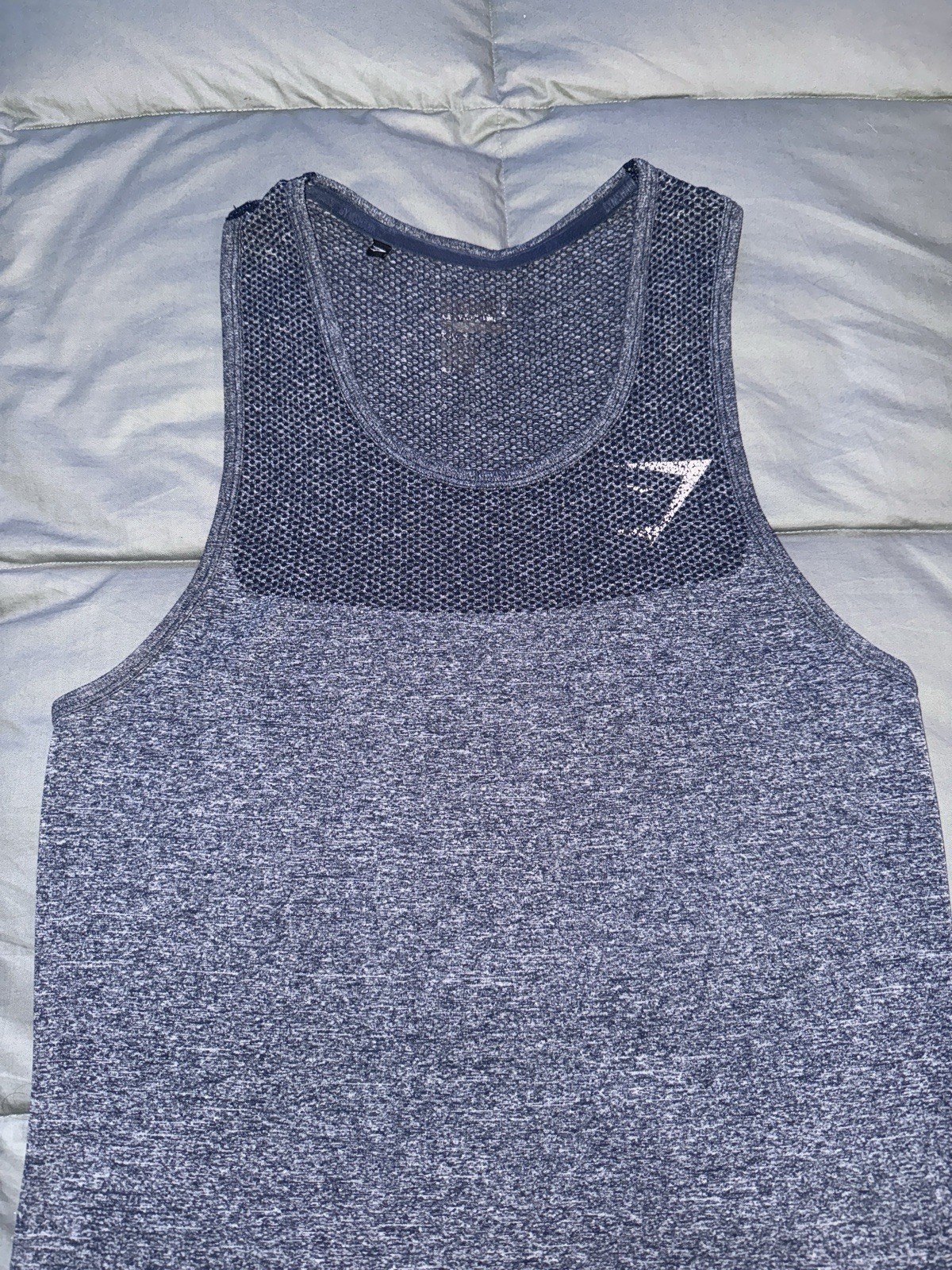 Gymshark Phantom OG Dry Seamless Tank Top Men Small, David Laid style, Navy Blue gallery