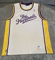 The Hundreds Drills Jersey White-Purple-Yellow Mens XL Designed In California