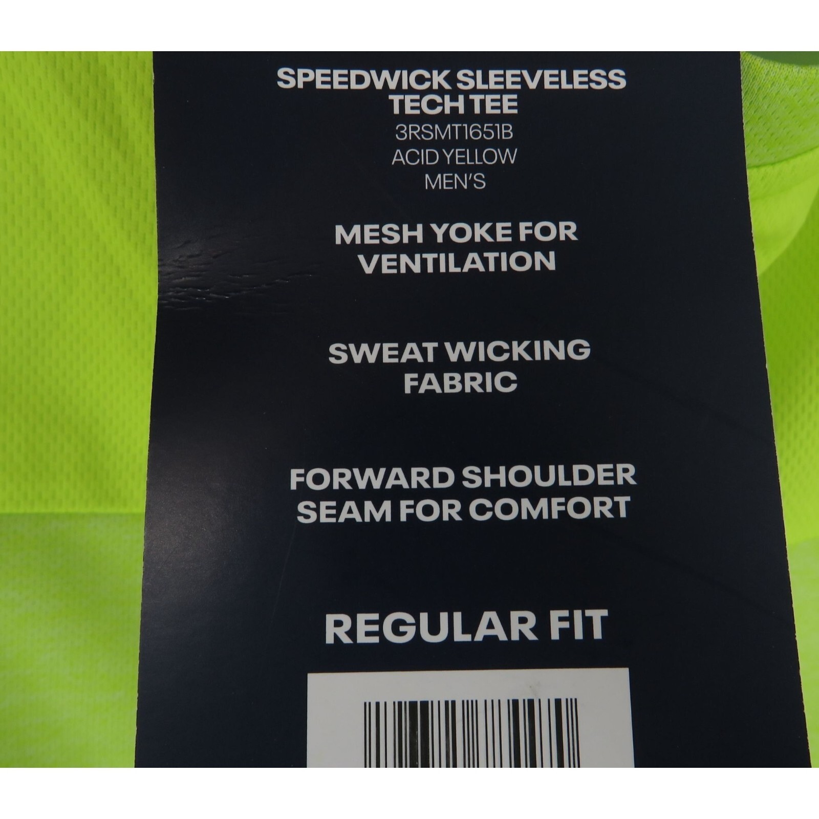 Reebok Men's Acid Yellow Speedwick Sleeveless Tee L NWT gallery