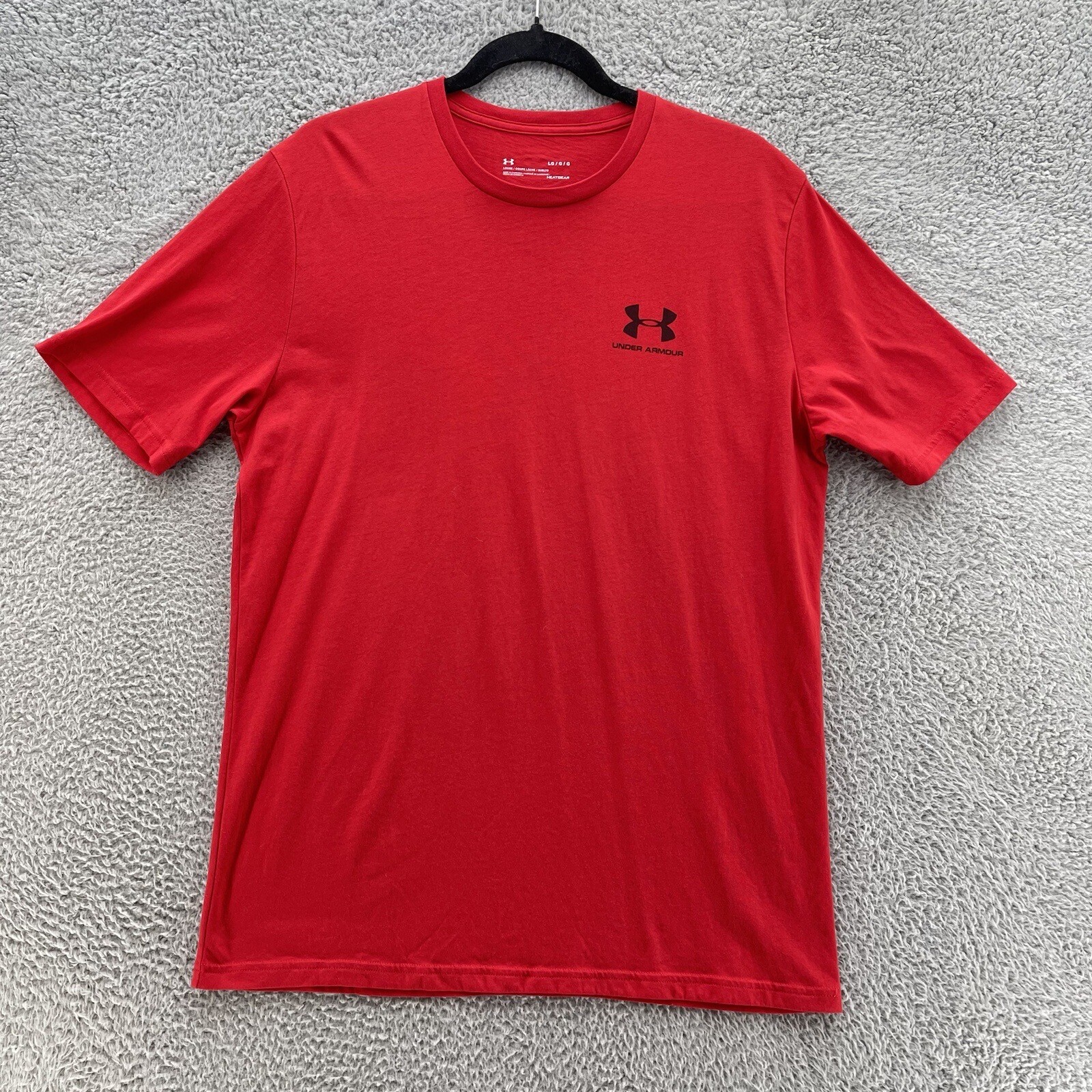 Under Armour Project Rock Tee Men Extra Large XL Red Loose Heatgear Activewear gallery