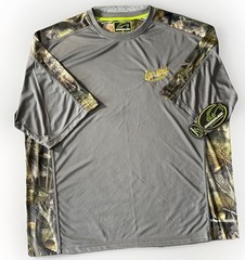 Fishouflage Short Sleeve Performance T-Shirt Walleye Lac Shell Camo Mens 2XL NWT