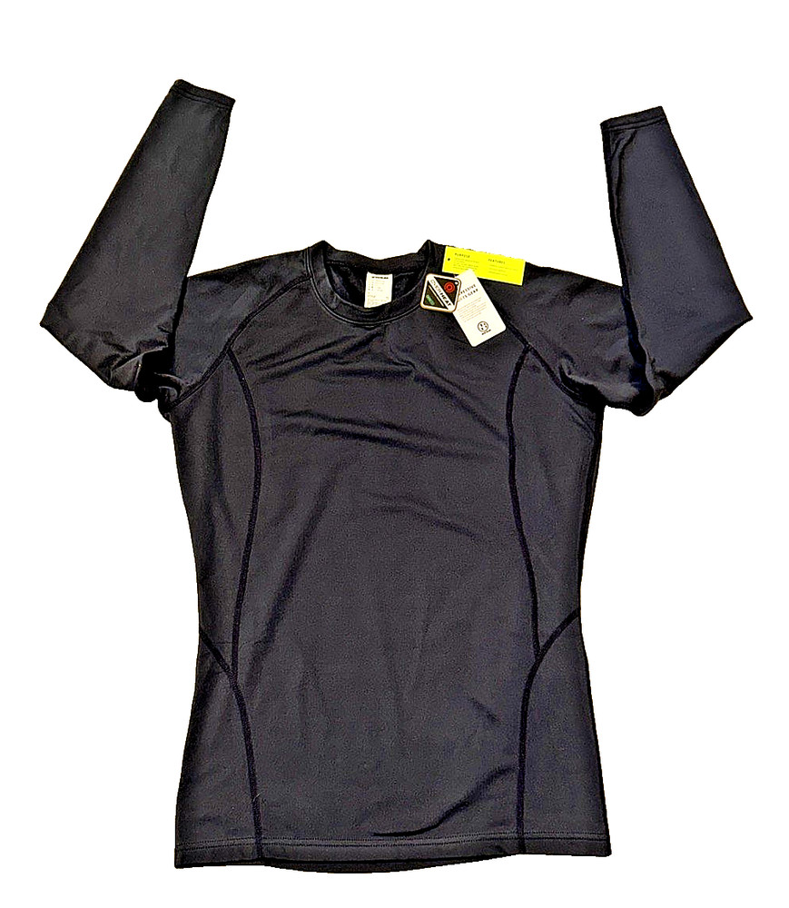 TESLA Active Wear Pullover Jersey Top M Hyper-Dri Dark Gray Long Slv Teslagear