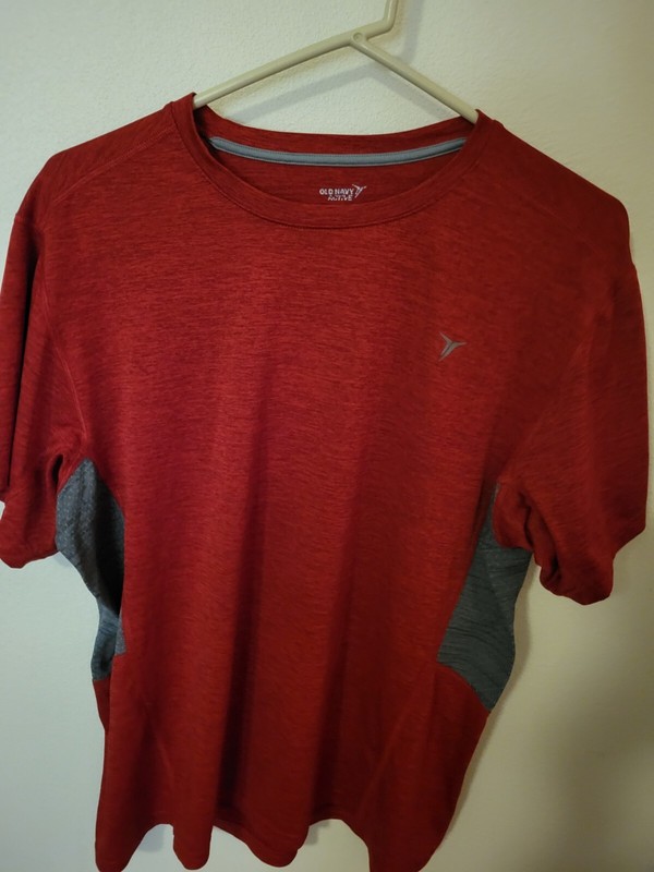Old Navy Active Large Red gray Marled 27 L 24 Across Front Chest Pit To Pit Grea gallery