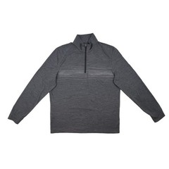 Grand Slam Golf Activewear Pullover Top Mens Medium Gray 1/4 Zip Long Sleeve