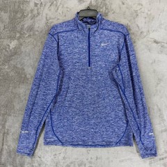 Nike Running Dri-FIT 1/2 Zip Pullover Mens Medium Blue Space Dye 683485-458