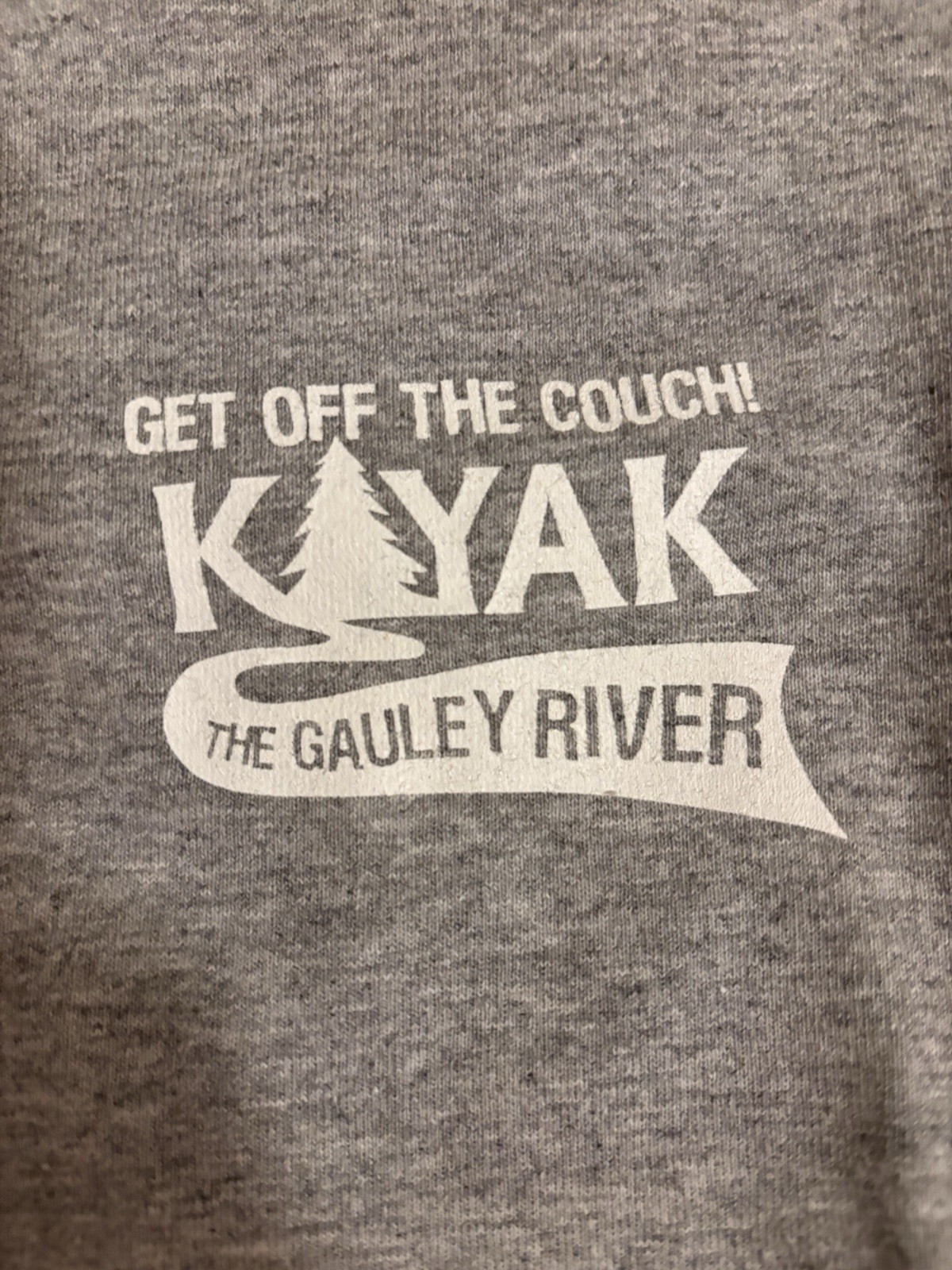￼ Kayak Mens XL Gray Gildan Ultra Cotton. New! Back side is very inspirational. gallery