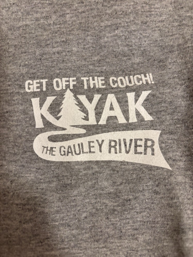 ￼ Kayak Mens XL Gray Gildan Ultra Cotton. New! Back side is very inspirational.