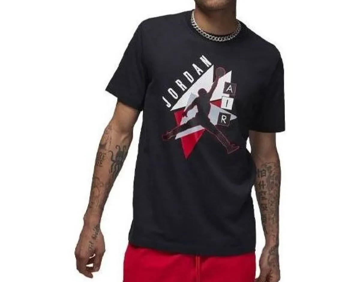 Jordan Jumpman Graphic Logo T-Shirt - FD7031 010 - Black / Grey - Size L - NWT ! gallery