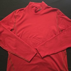 Nike Pro Combat Shirt Dri Fit Compression Fitted Gym Training Red Size L