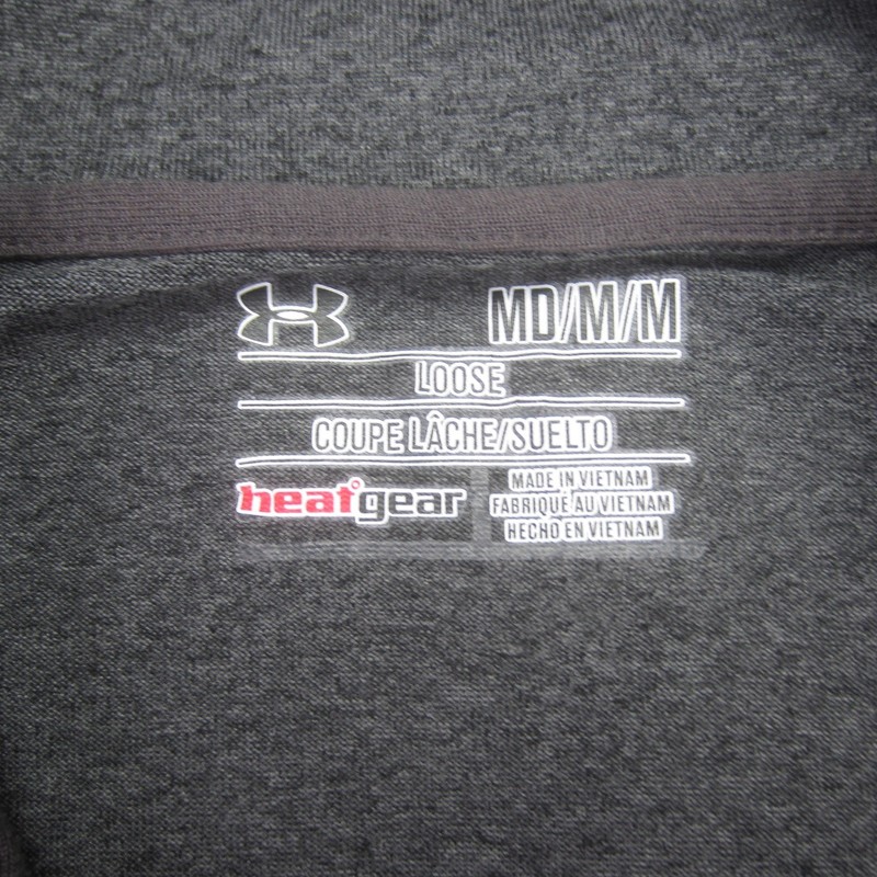 Under Armour Pullover Mens Medium Gray Heatgear Loose Fit 1/4 Zip Long Sleeve gallery