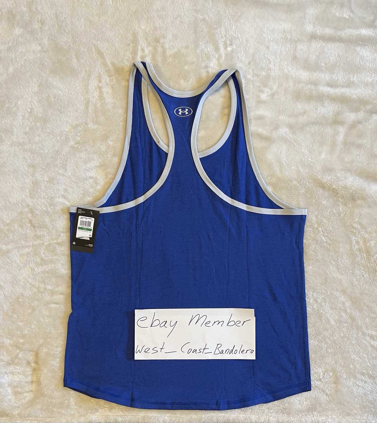LOOK! NWT Under Armour Project Rock Men’s Large Stringer Iron Athletics Tank Top gallery