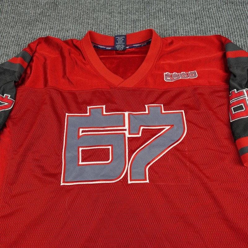 Willie Esco Football Jersey Shirt Mens 2XL Red 67 Mesh Graphic Sport Top gallery