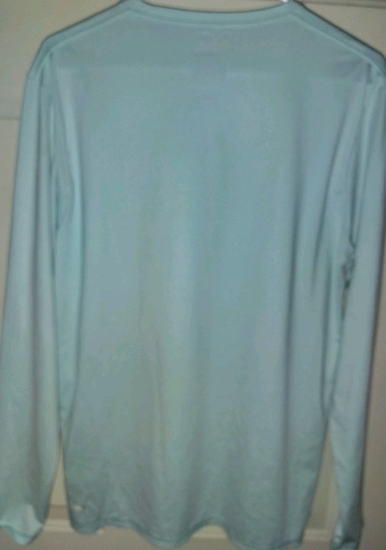 Quicksilver Long Sleeve Quick Dry Surfing Shirt Light Blue Mens Small 36" Chest gallery