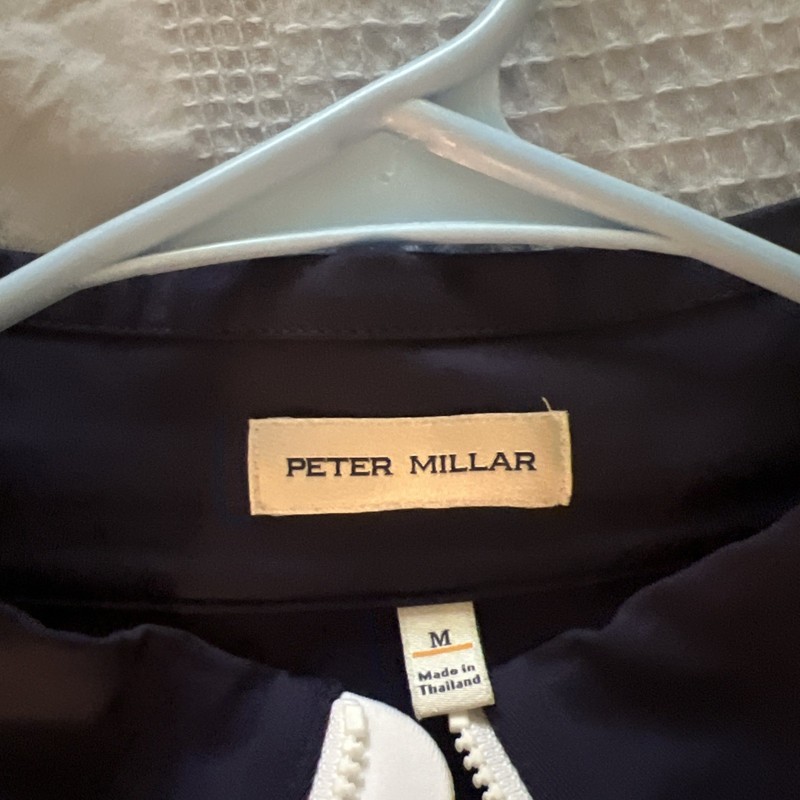 Peter Millar Pullover Men Medium Verge Performance 1/4 Zip Blue Ms24ek42 Stretch gallery