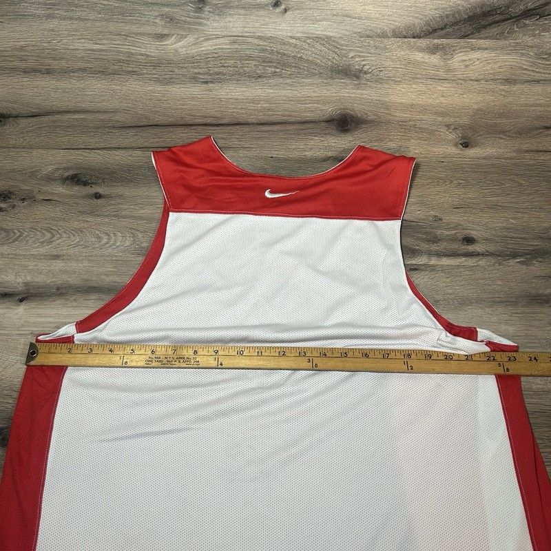Nike Vintage 90s Reversible Practice Jersey Red Grey Swoosh Logo XL gallery